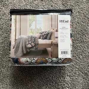 Derby Washed Linen Duvet Cover Set - Multicolor